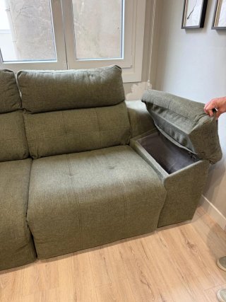 Sofá chaise longue verde
