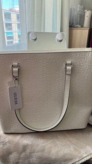 Bolso Guess Beige/Blanco Original
