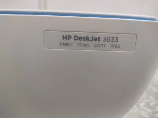 Impresora HP Azul y Blanca