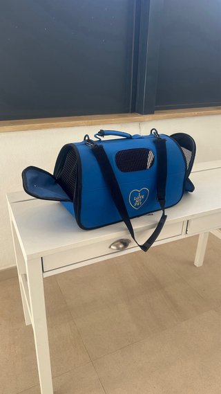 Mochila Transporte Mascotas Azul