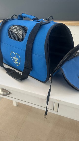 Mochila Transporte Mascotas Azul