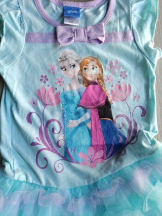 Vestido Frozen Niña Tulle Azul 5 años