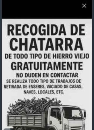 Se recoge metales. Si hay cantidad se hace 50/50.