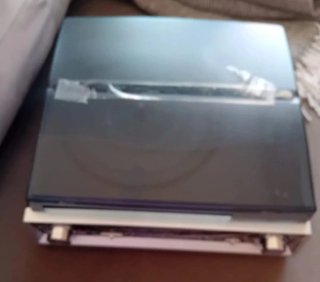 Gira discos preto e prata, vintage MT-211