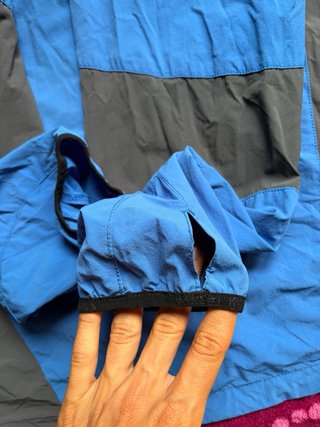 Chaqueta fina azul y gris