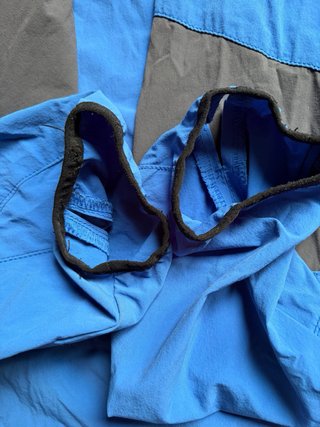 Chaqueta fina azul y gris