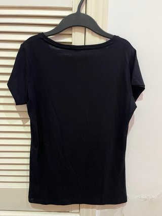 Camiseta manga corta negra estampada Pepco talla M