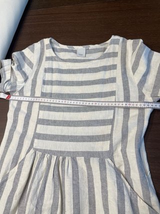 Vestido de algodón a rayas