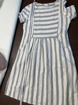 Vestido de algodón a rayas