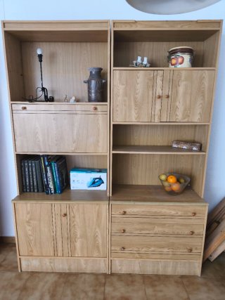 Mueble modular comedor madera 2 módulos