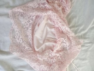 Blusa Crop Encaje Rosa Talla Única