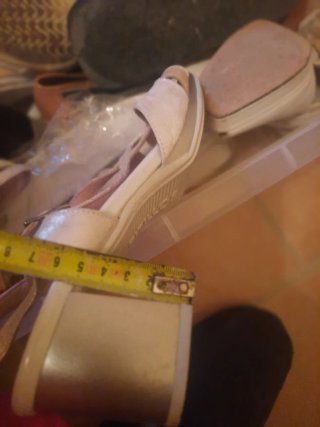 Sandalias Pitillos Beige/Oro Talla 39
