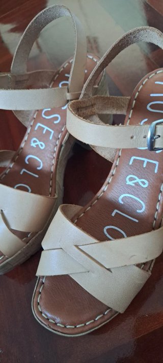 Sandalias Muse & Chloe Suela dibujo Corcho Beige