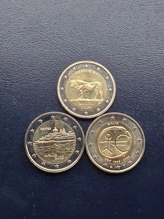 Monedas Malta 2025 y 2009