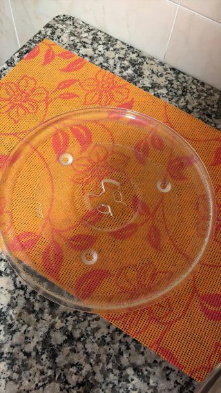 Plato giratorio de microondas de cristal