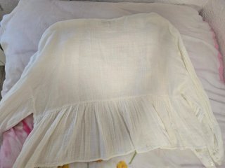 Camisa-sobrecamisa Zara Crochet Blanca