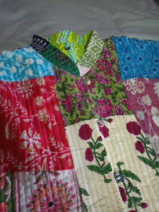 Kimono reversible patchwork verano