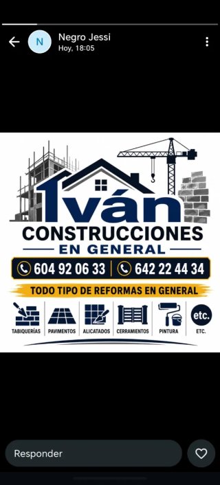 Oficial de albañil 1a especialista en reformas.