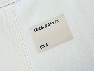 Vestido Vaquero Blanco Asos Denim Acampanado 36 S
