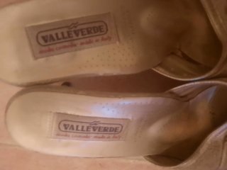 Zapatos VALLEVERDE T-38,dorados y blancos