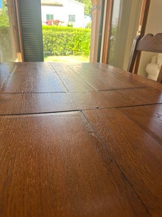 Mesa comedor madera maciza 195x91 cm y 4 sillas