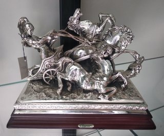 Biga Quadriga Centurione Romano Scultura Argento