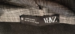 Pantalón cuadros Zara gris y negro
