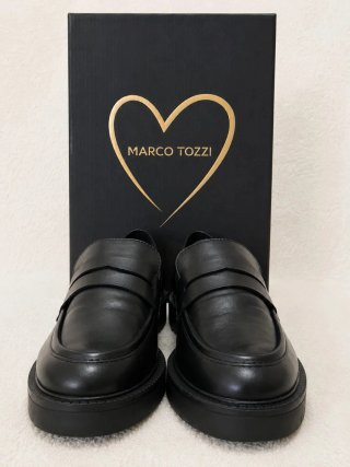 MARCO TOZZI Black Chunky Loafers Women  Premium