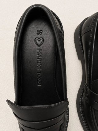 MARCO TOZZI Black Chunky Loafers Women  Premium