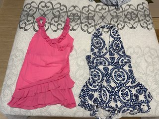 Vestido rosa y azul