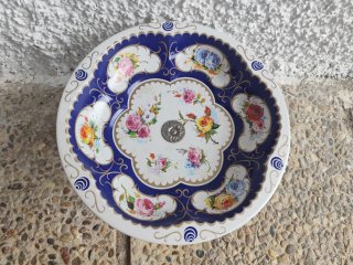 Frutero Vintage Azul Decorado