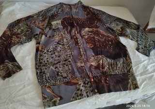 Camicia unisex fantasia animalier