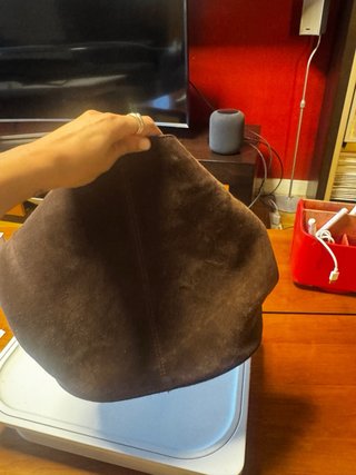 Bolso de ante marrón