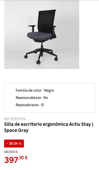 Silla de oficina Actiu Stay Ergonómica