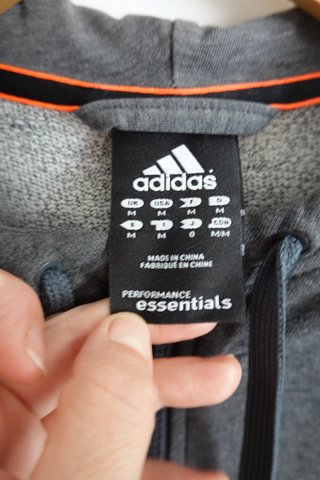 Sudadera Adidas Essentials Gris Cremallera