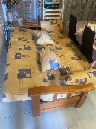 Sofá Cama Tela Madera