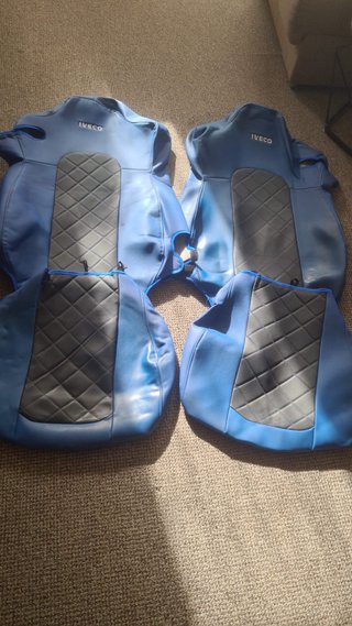 Fundas Asiento Camión Iveco Azul y Negro