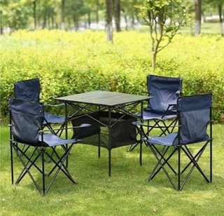 Pack 2 Sillas Plegables Camping Azul