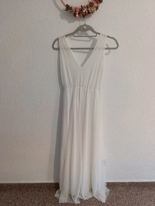Vestido Sencillo Novia Blanco