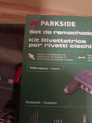 Set Remachadora Ciega Parkside 110 Piezas