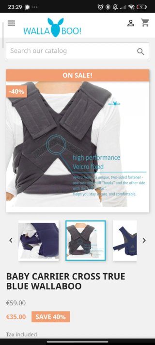 Walla Boo Baby Carrier Cross