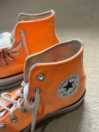 Converse plataforma caña alta naranja