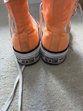 Converse plataforma caña alta naranja