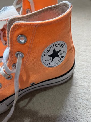 Converse plataforma caña alta naranja