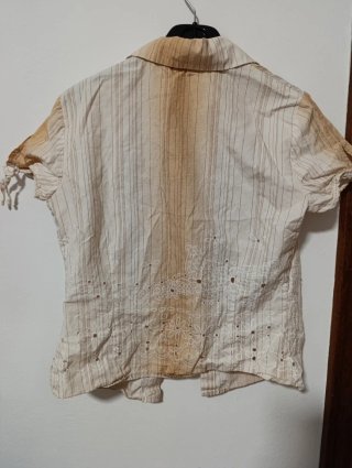 Camicetta donna beige e marrone