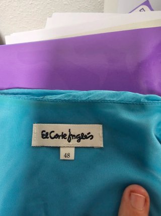 Vestido fiesta degradado azul-verde talla única