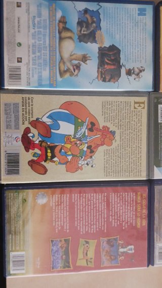 Lote 6 Películas VHS Disney y Asterix