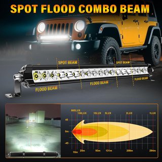 Barra LED 51cm 4x4 Coche Tractor Camión
