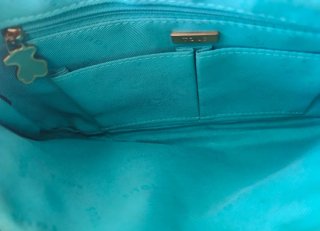 Bolso Tous pequeño negro con estampado multicolor