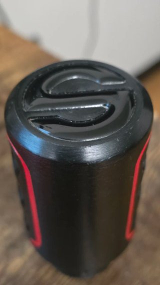 Pomo Sparco Negro con Detalles Rojos